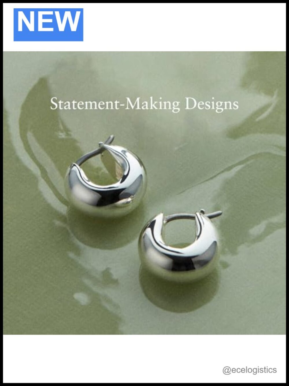 Stainless Steel Mini Hoop Earrings Hinge Back - Picture 3 of 5